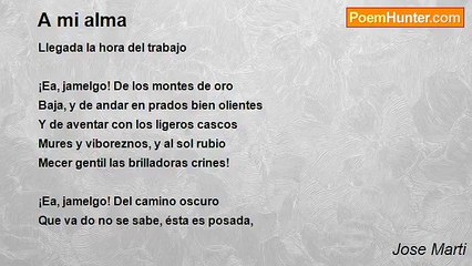 Jose Marti - A mi alma