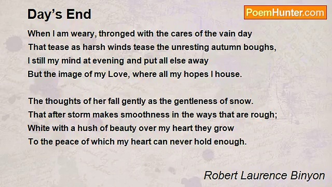 Robert Laurence Binyon - Day’s End