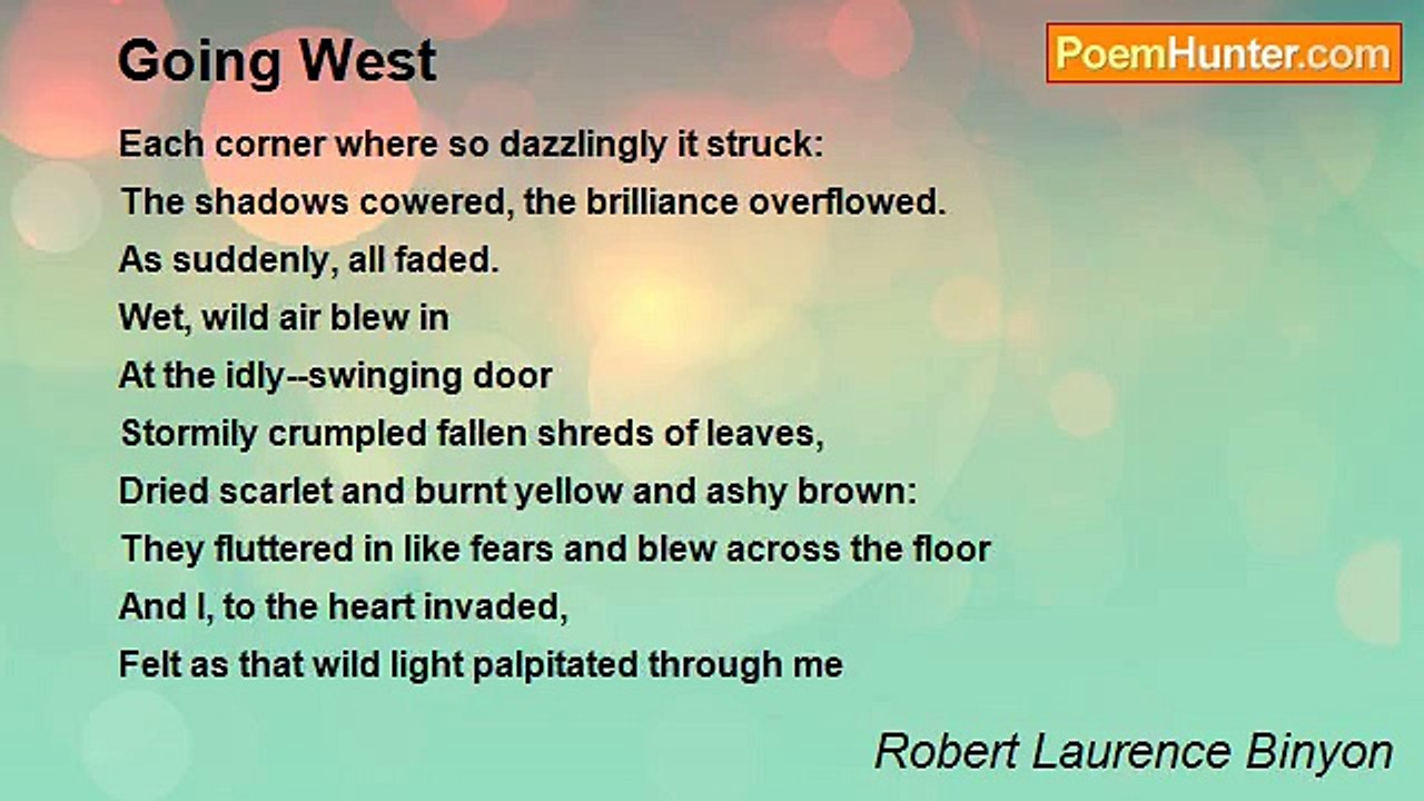 Robert Laurence Binyon - Going West