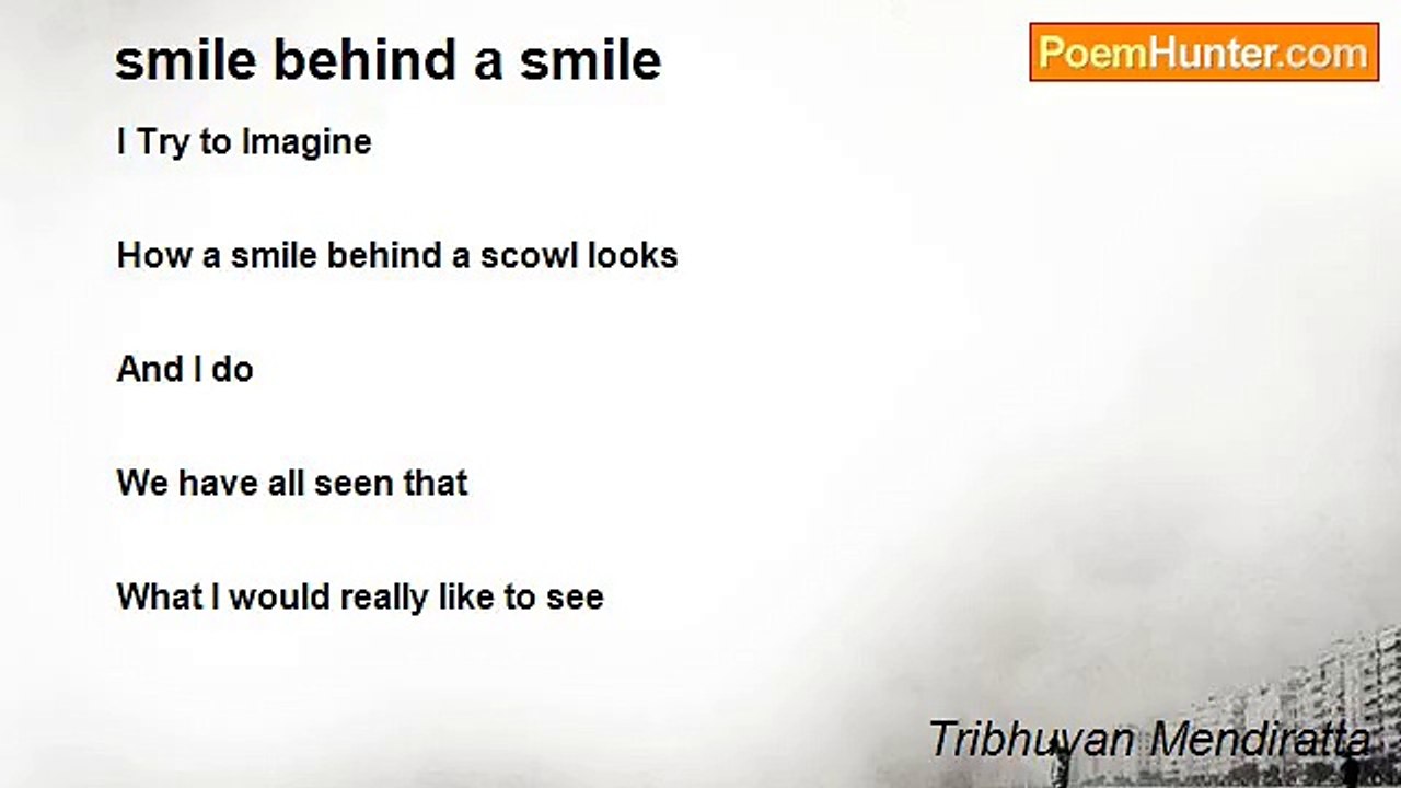 Tribhuvan Mendiratta - smile behind a smile