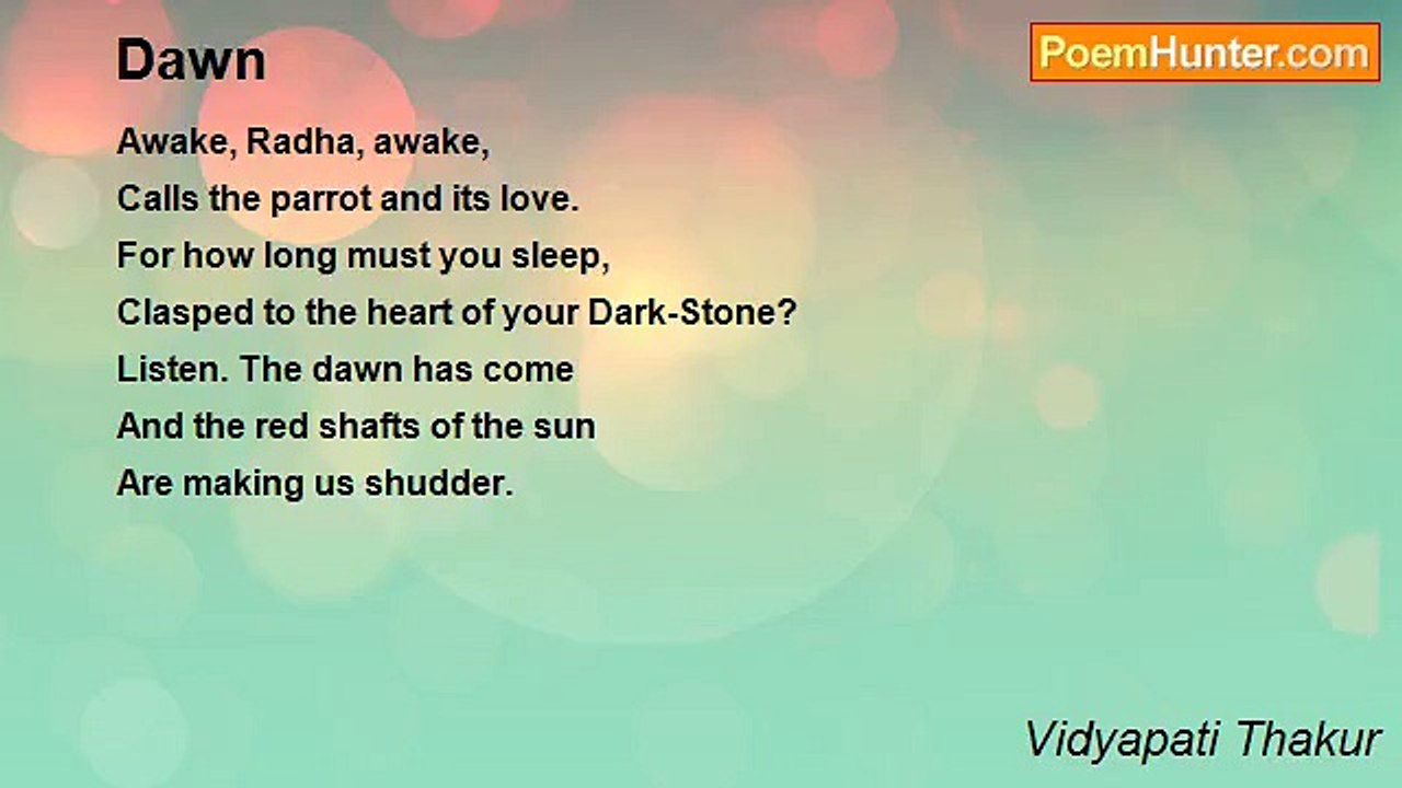 Vidyapati Thakur - Dawn