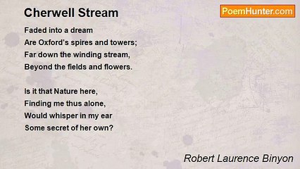 Robert Laurence Binyon - Cherwell Stream