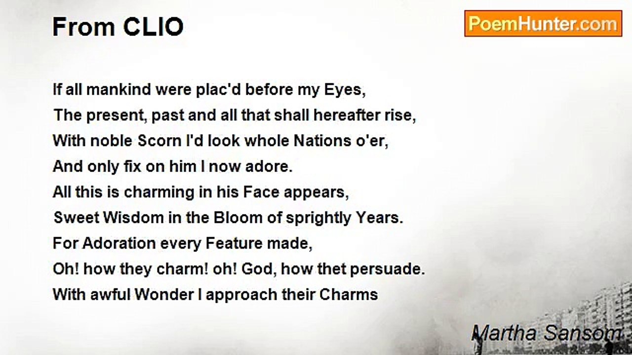 Martha Sansom - From CLIO