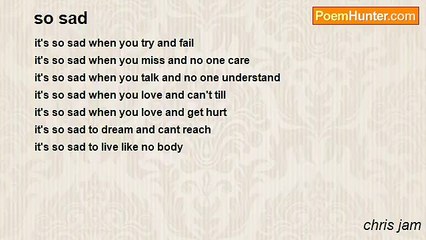 chris jam - so sad
