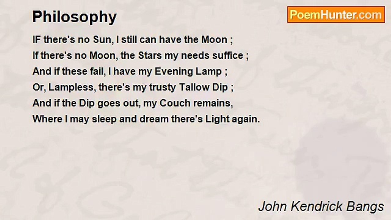 John Kendrick Bangs - Philosophy