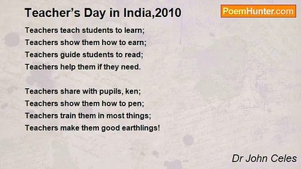 Dr John Celes - Teacher’s Day in India,2010