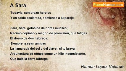 Ramon Lopez Velarde - A Sara