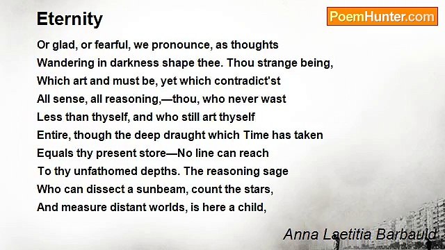 Anna Laetitia Barbauld - Eternity