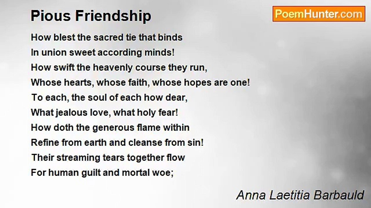 Anna Laetitia Barbauld - Pious Friendship