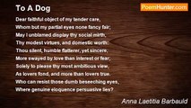 Anna Laetitia Barbauld - To A Dog