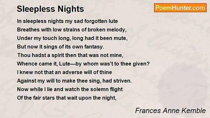Frances Anne Kemble - Sleepless Nights