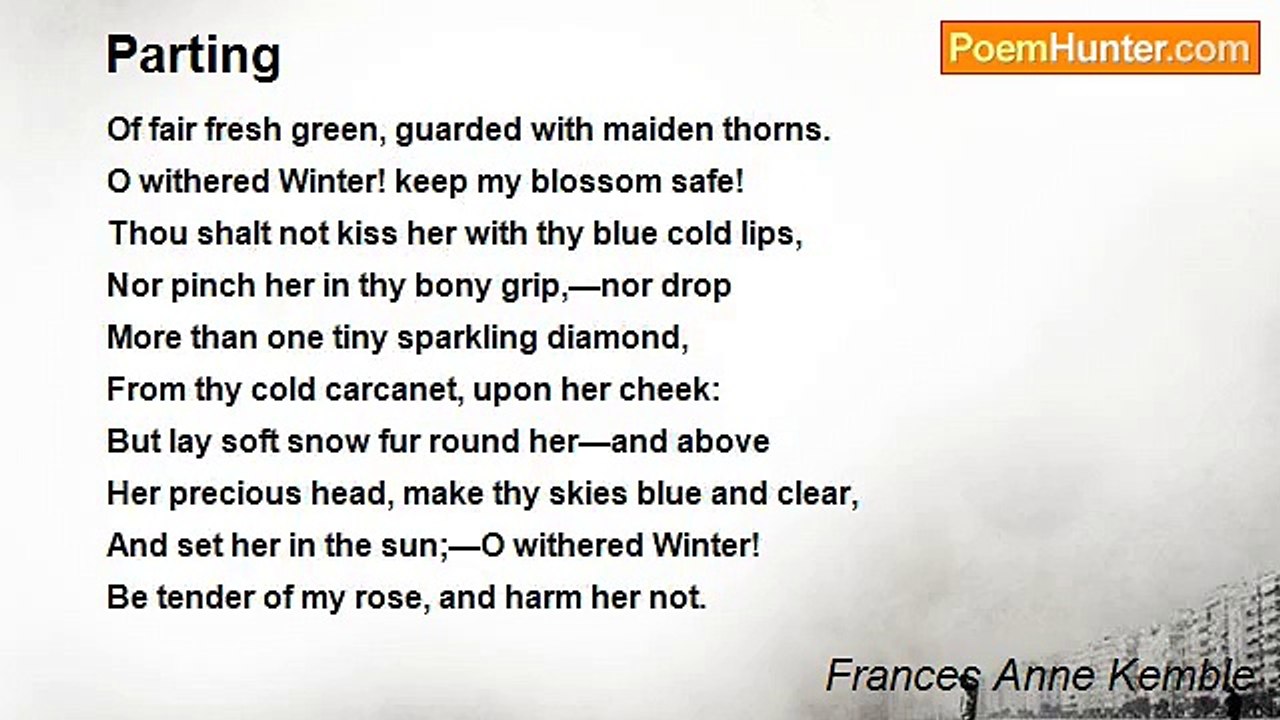 Frances Anne Kemble - Parting