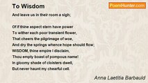 Anna Laetitia Barbauld - To Wisdom