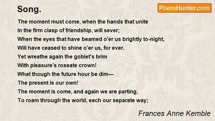 Frances Anne Kemble - Song.