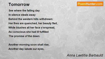Anna Laetitia Barbauld - Tomorrow
