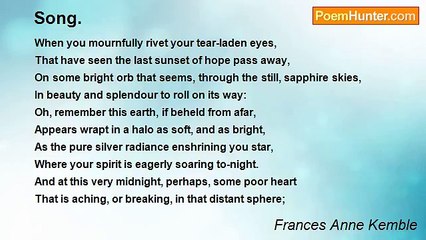 Frances Anne Kemble - Song.