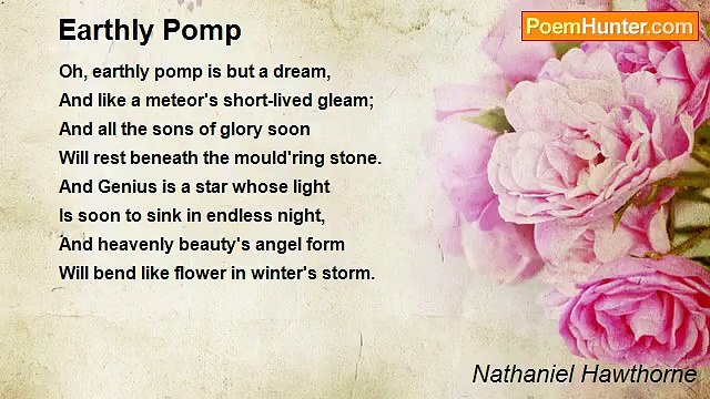 Nathaniel Hawthorne - Earthly Pomp