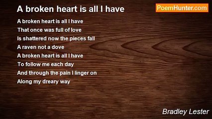 Bradley Lester - A broken heart is all I have