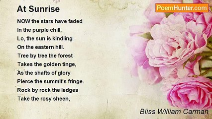 Bliss William Carman - At Sunrise