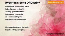 Friedrich Holderlin - Hyperion's Song Of Destiny