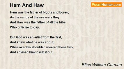Bliss William Carman - Hem And Haw