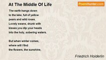 Friedrich Holderlin - At The Middle Of Life