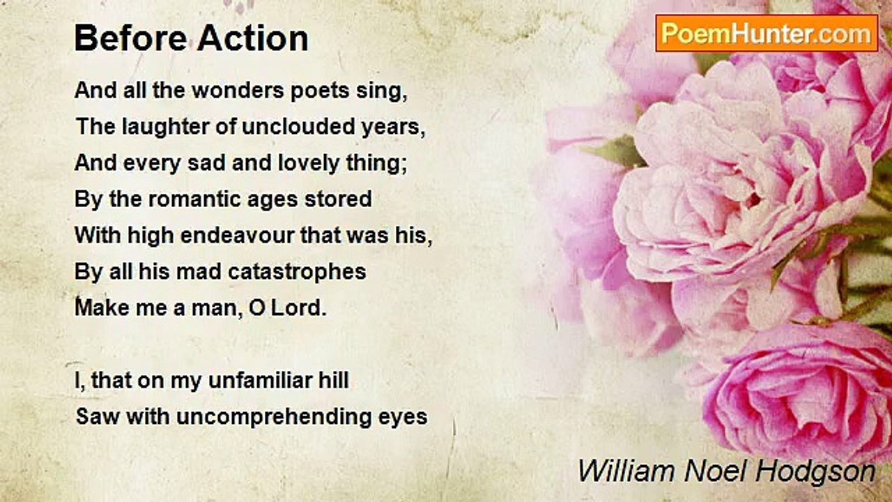 William Noel Hodgson - Before Action
