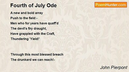 John Pierpont - Fourth of July Ode