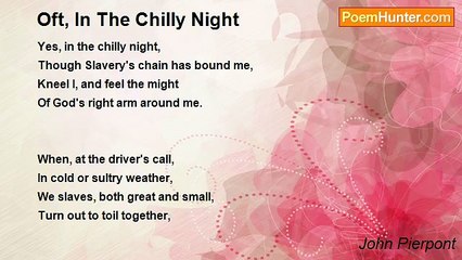 John Pierpont - Oft, In The Chilly Night