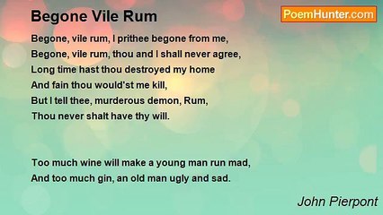 John Pierpont - Begone Vile Rum