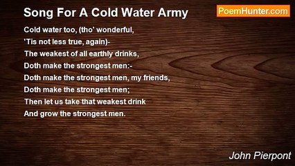 John Pierpont - Song For A Cold Water Army