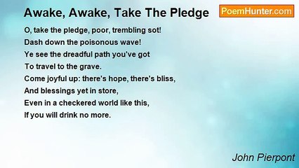 John Pierpont - Awake, Awake, Take The Pledge