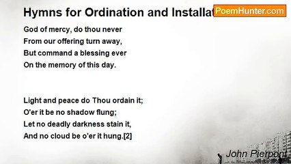 John Pierpont - Hymns for Ordination and Installation III