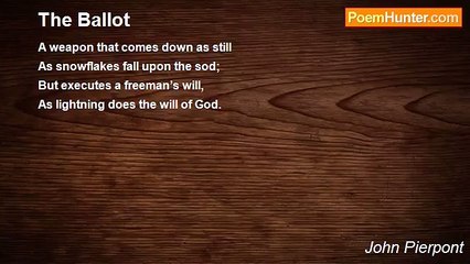John Pierpont - The Ballot