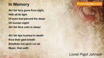 Lionel Pigot Johnson - In Memory