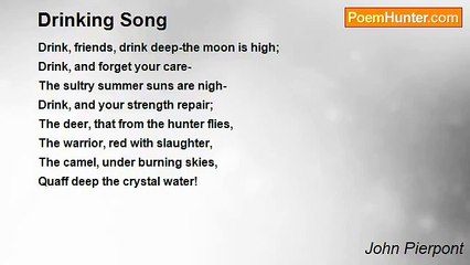 John Pierpont - Drinking Song