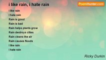 Ricky Durkin - i like rain, i hate rain