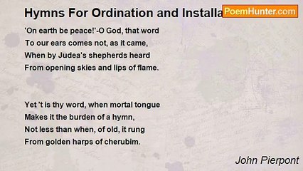 John Pierpont - Hymns For Ordination and Installation VII