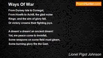 Lionel Pigot Johnson - Ways Of War