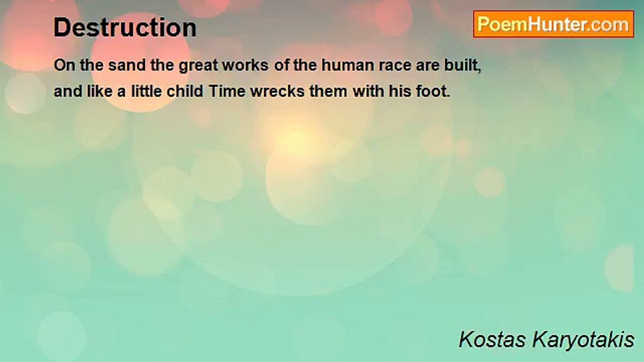 Kostas Karyotakis - Destruction