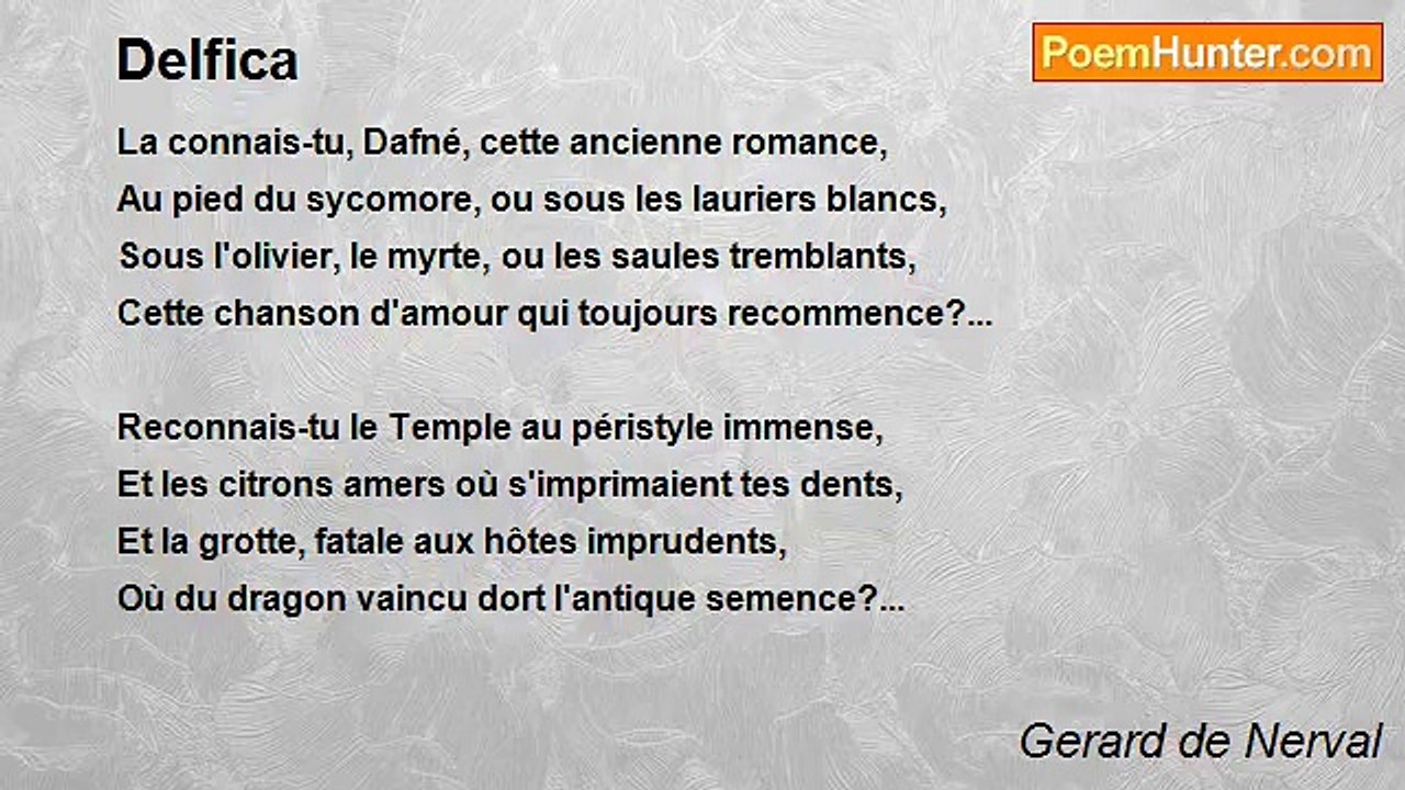Gerard de Nerval - Delfica