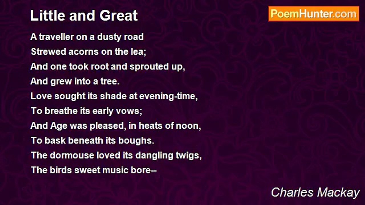 Charles Mackay - Little and Great