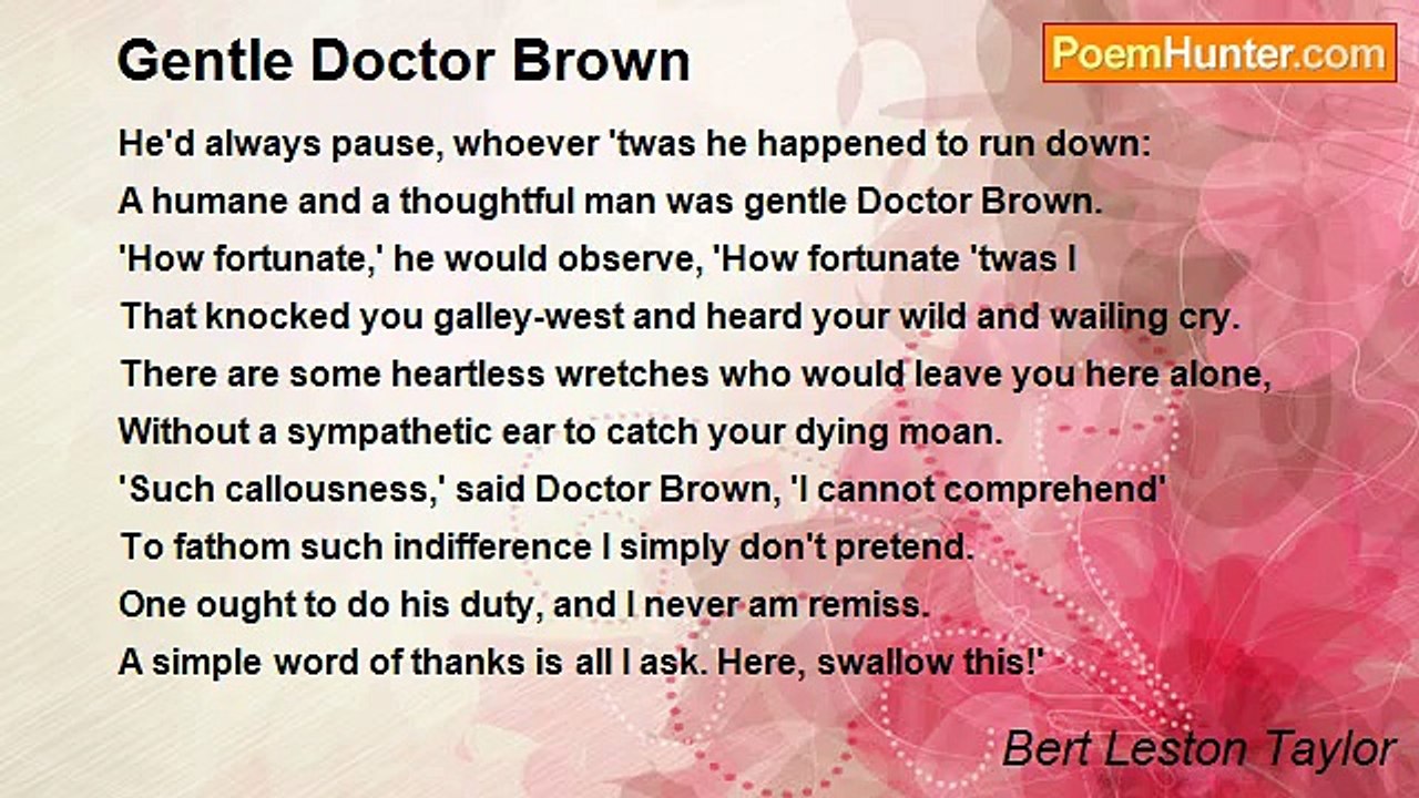 Bert Leston Taylor - Gentle Doctor Brown