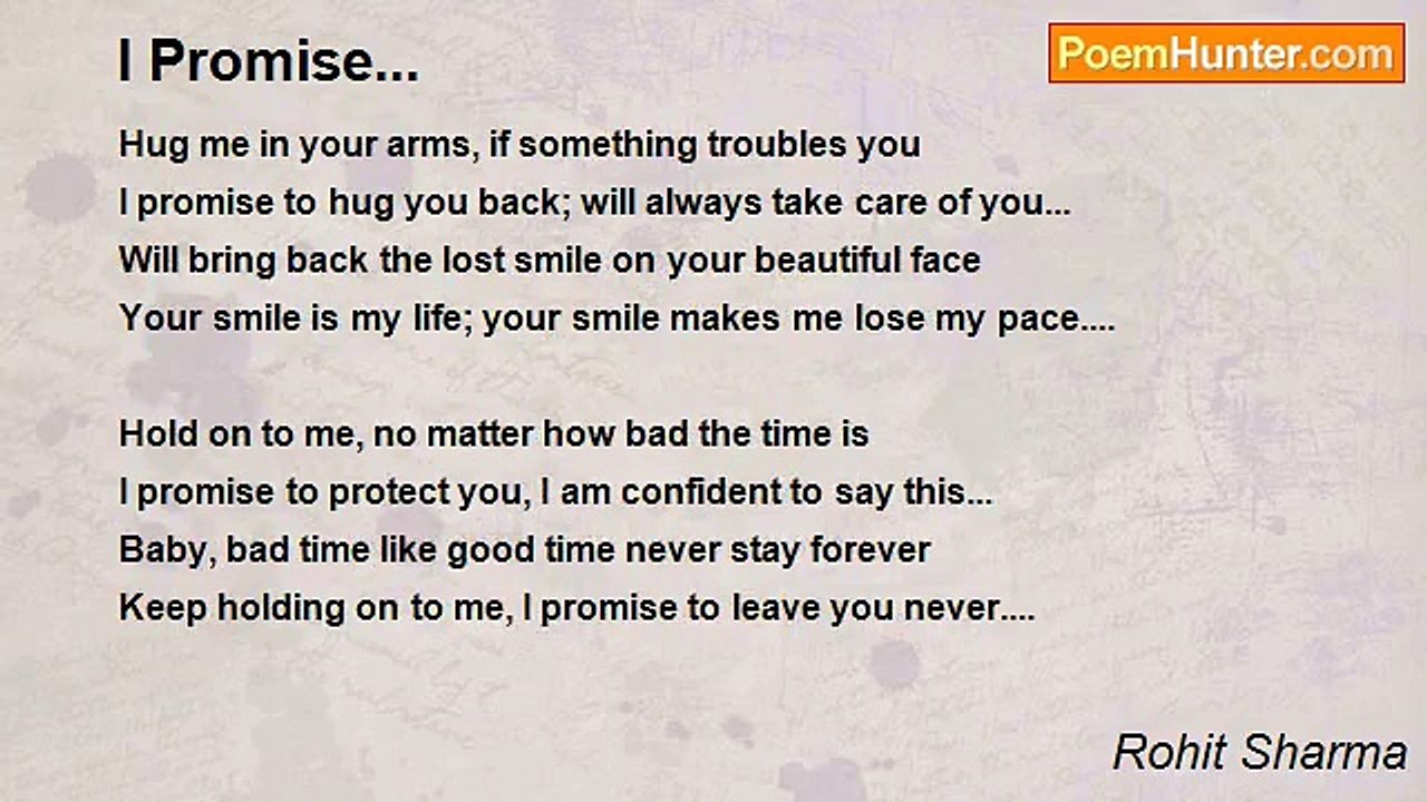 Rohit Sharma - I Promise...