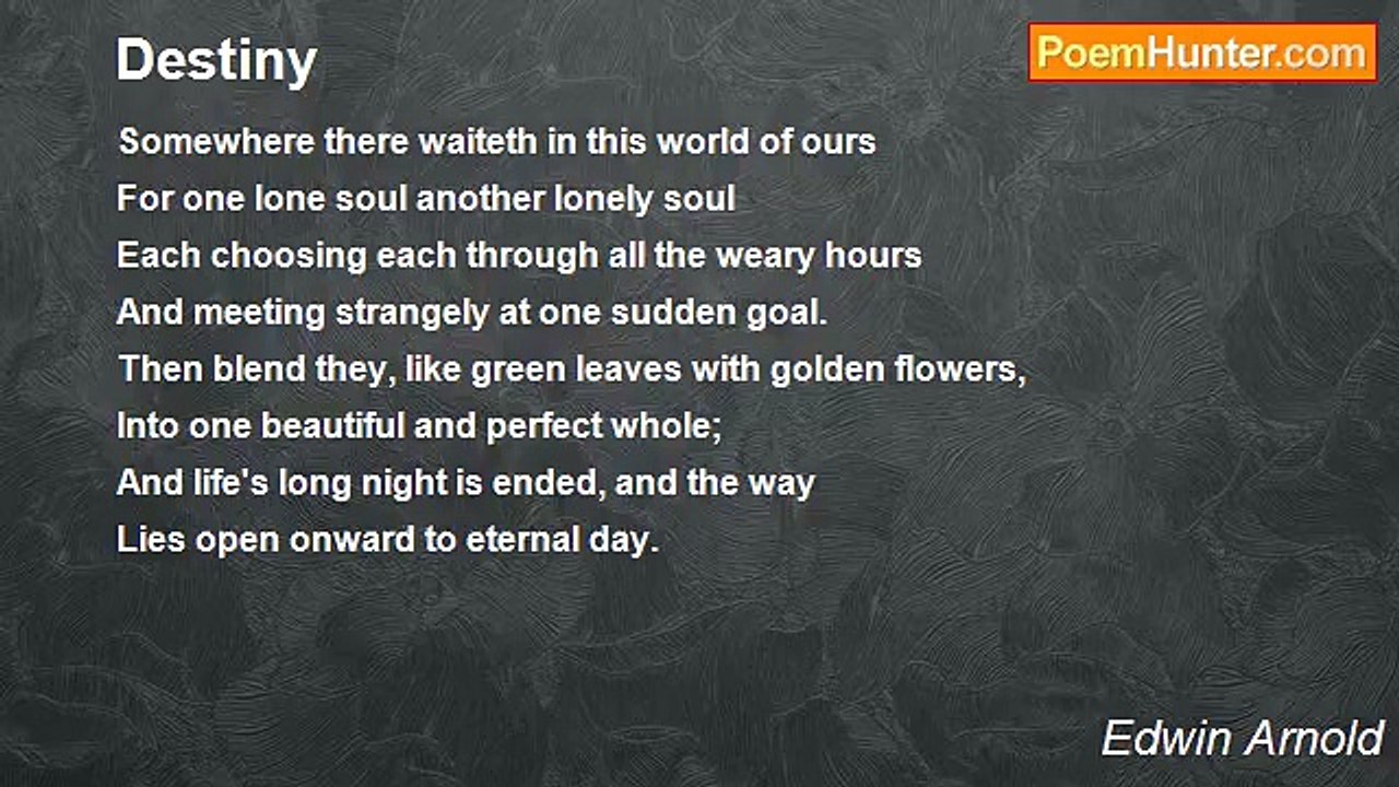Edwin Arnold - Destiny