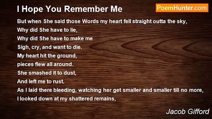 Jacob Gifford - I Hope You Remember Me