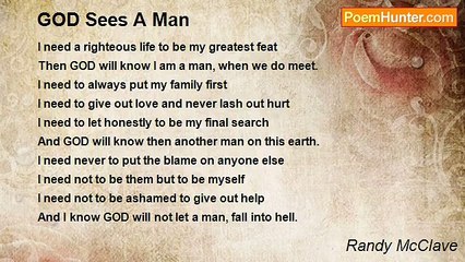 Randy McClave - GOD Sees A Man