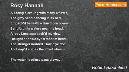 Robert Bloomfield - Rosy Hannah