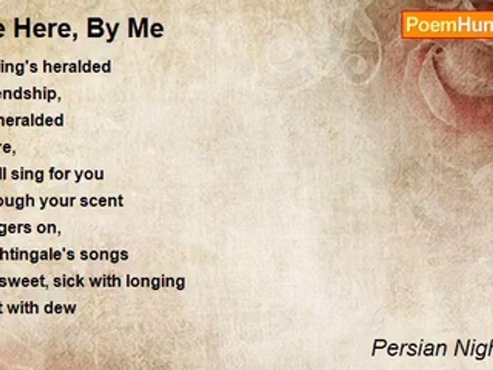 Persian Nightingale - Be Here, By Me