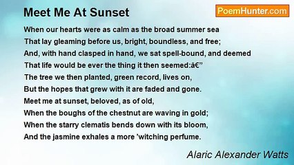 Alaric Alexander Watts - Meet Me At Sunset